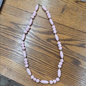 Elegant Pale Pink Beaded Necklace